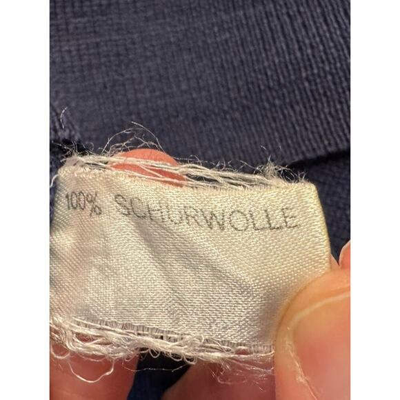 Vintage Bogner Navy Blue Rainbow Schurwool Pullover Ski Sweater Retro READ - Picture 8 of 13